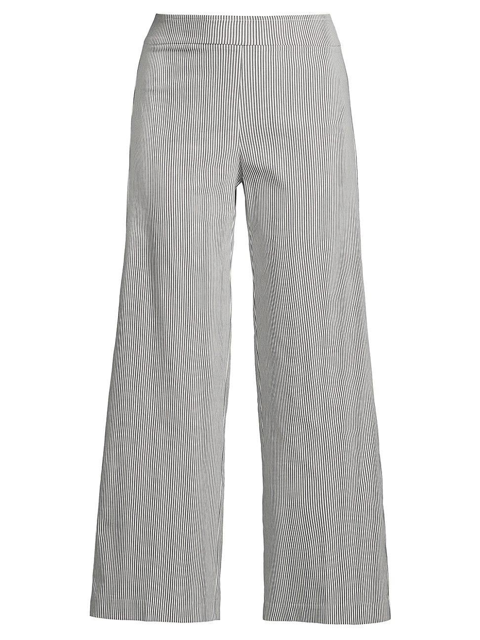 Womens Alex Seersucker Wide-Leg Pants product image