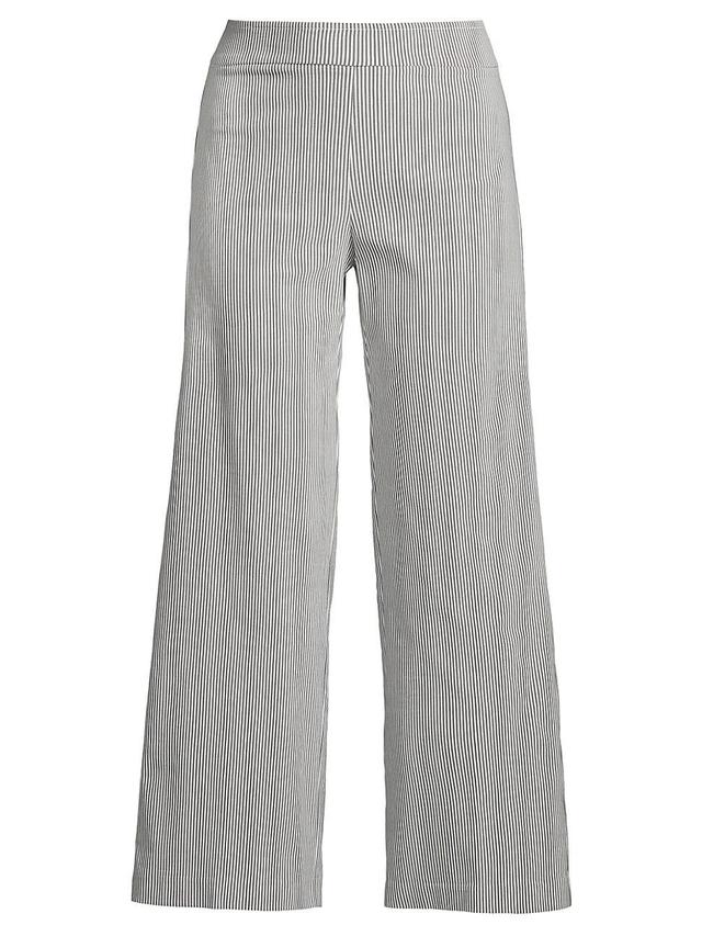 Womens Alex Seersucker Wide-Leg Pants Product Image