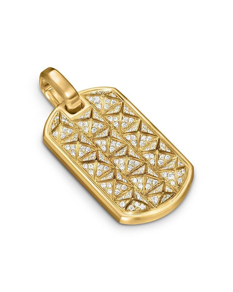 Mens Pyramid Tag in 18K Yellow Gold Product Image