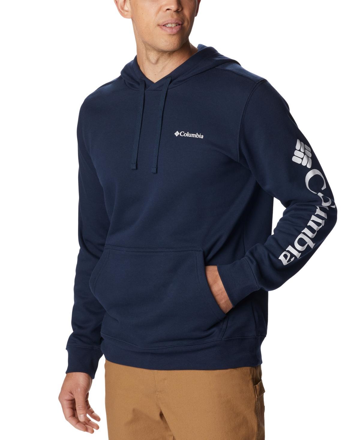 Mens Columbia Trek Fleece Hoodie Blue Product Image