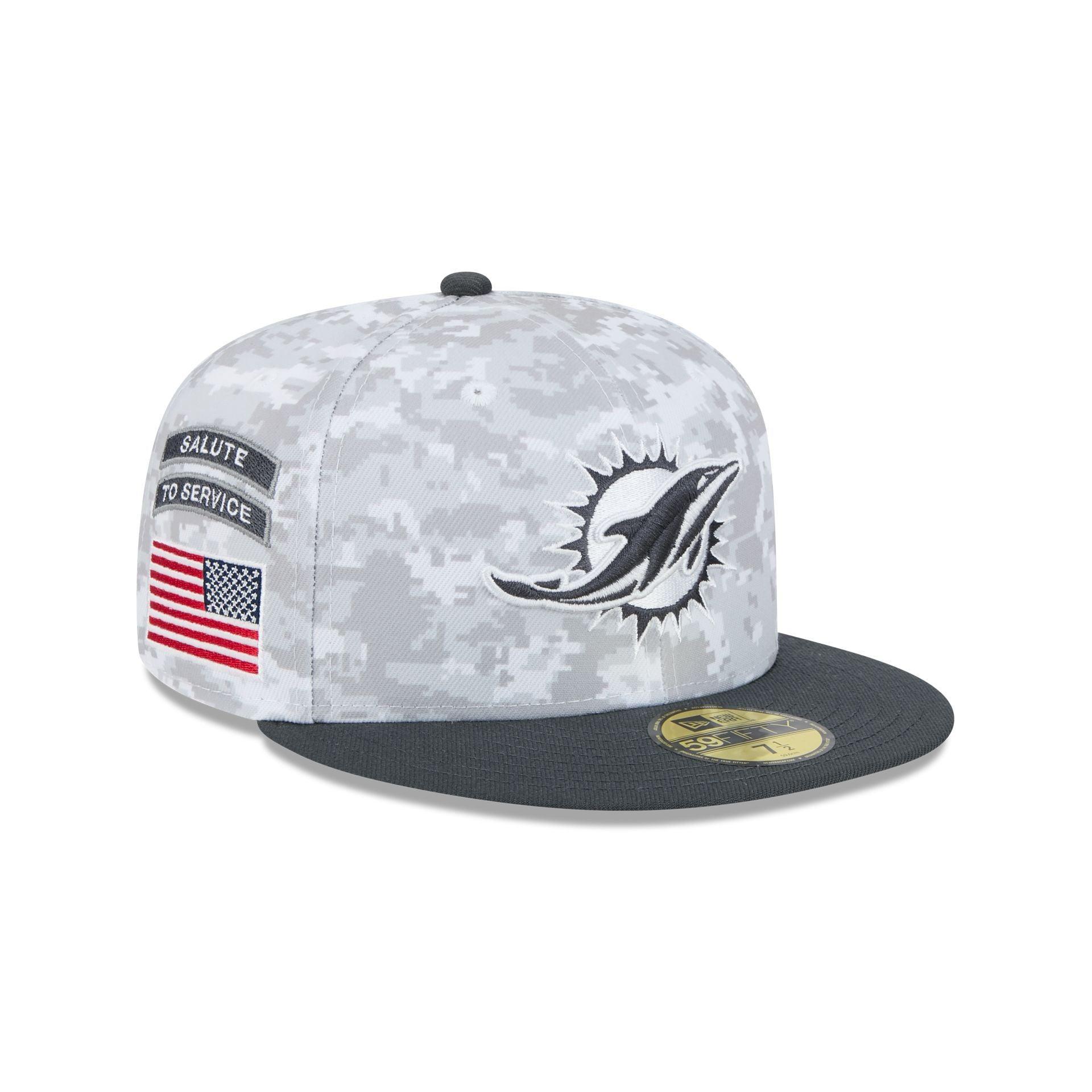 Miami Dolphins 2024 Salute to Service 59FIFTY Fitted Hat Male Product Image