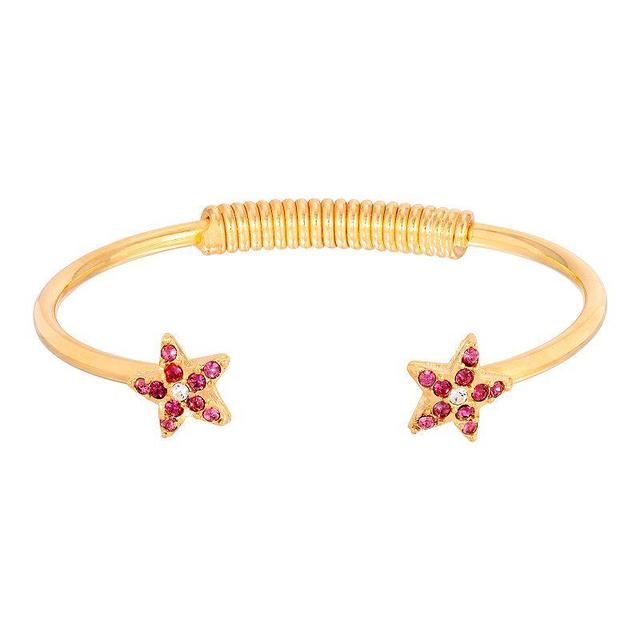 2028 Gold-Tone Crystal Dark Blue Star Spring Bracelet Product Image