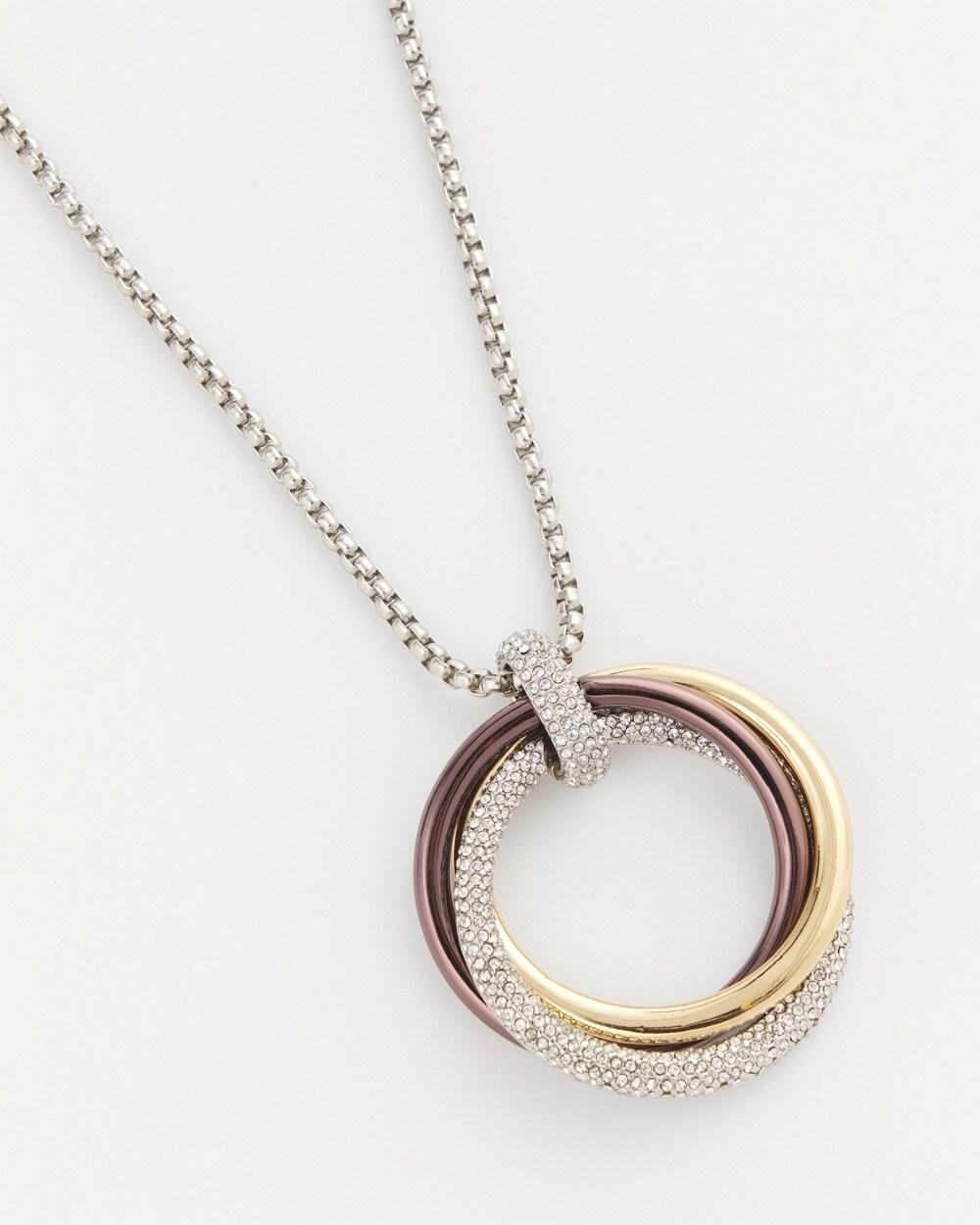 Adjustable Pavé Pendant Necklace Product Image