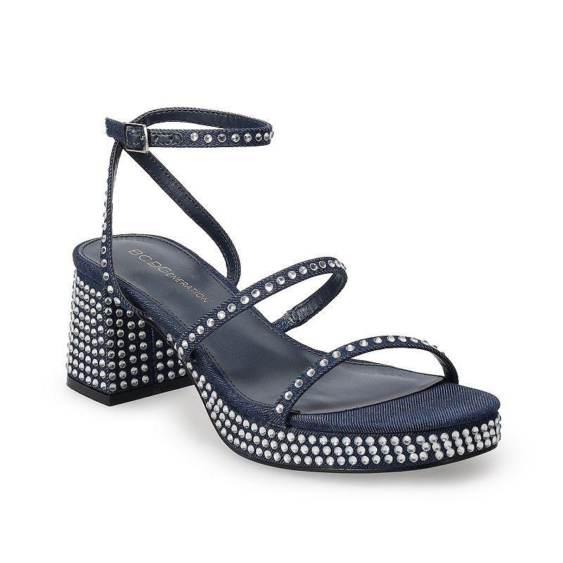 BCBGeneration Lissena-2 Denim Rhinestone Sandals Product Image