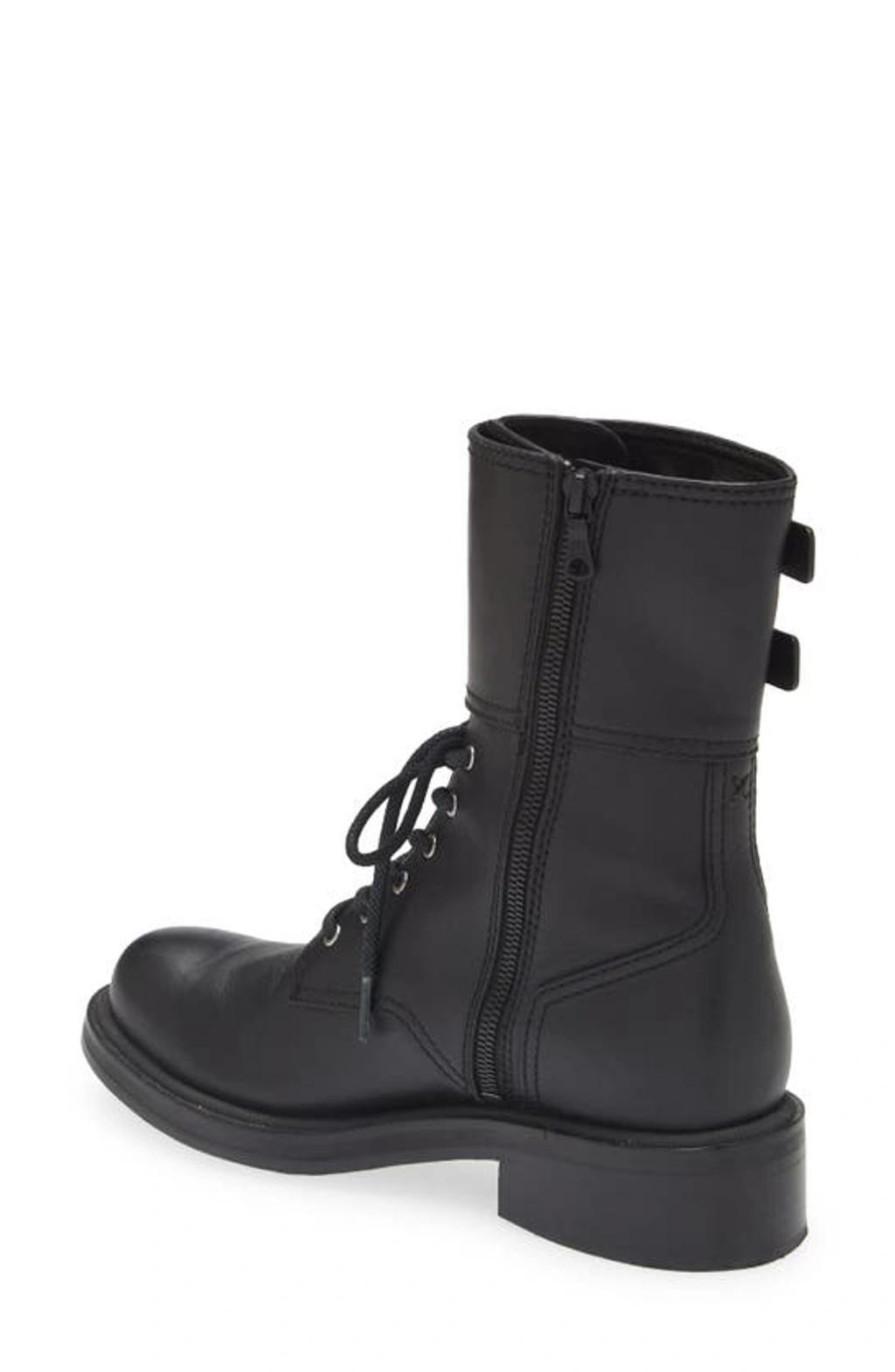 RAG & BONE Lace-up Moto Boot In Black Product Image