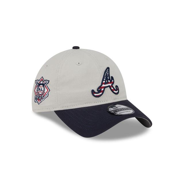 Atlanta Braves Independence Day 2024 9TWENTY Adjustable Hat Male Product Image