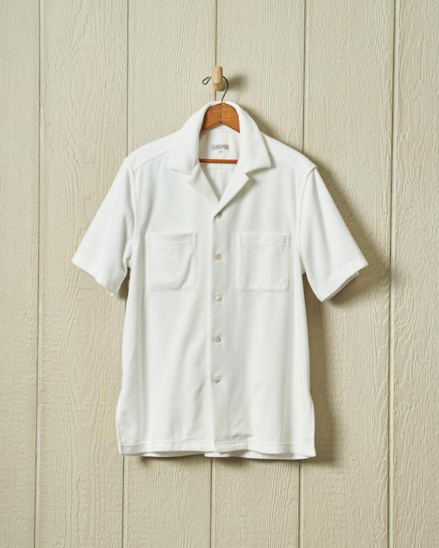 short sleeve polo in White Terrycloth Product Image