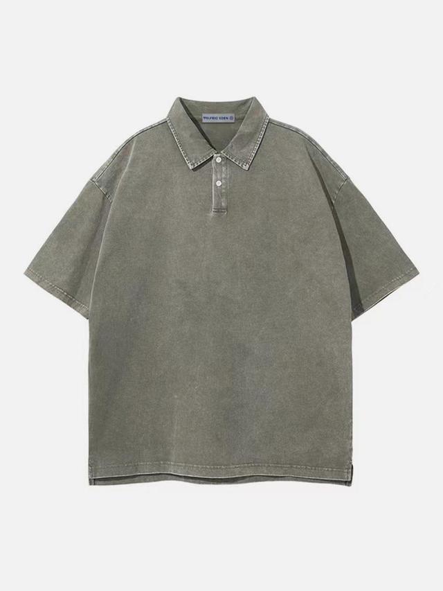 Aelfric Eden Vintage Washed Polo Tee Product Image