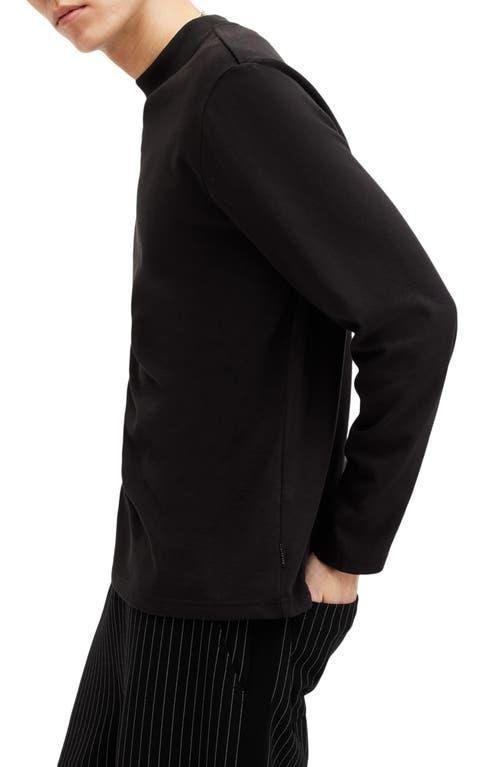 ALLSAINTS Nero Mock Neck Relaxed Fit Sweatshirt In Jet Black Product Image