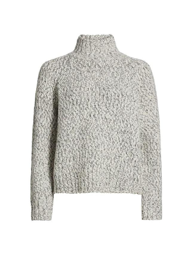 Womens Marled Textured Turtleneck Sweater Product Image