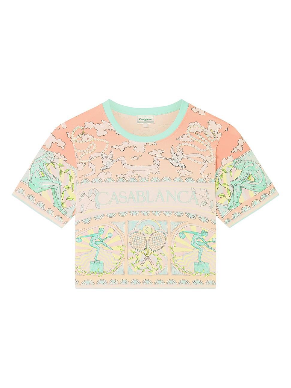 Womens Vase Printed Crop T-Shirt Product Image