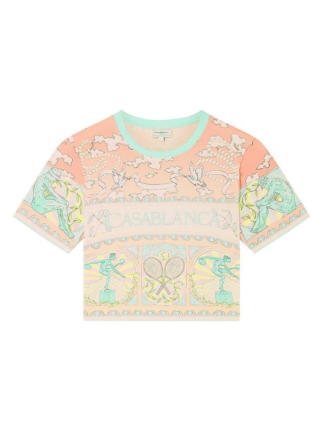 Womens Vase Printed Crop T-Shirt Product Image