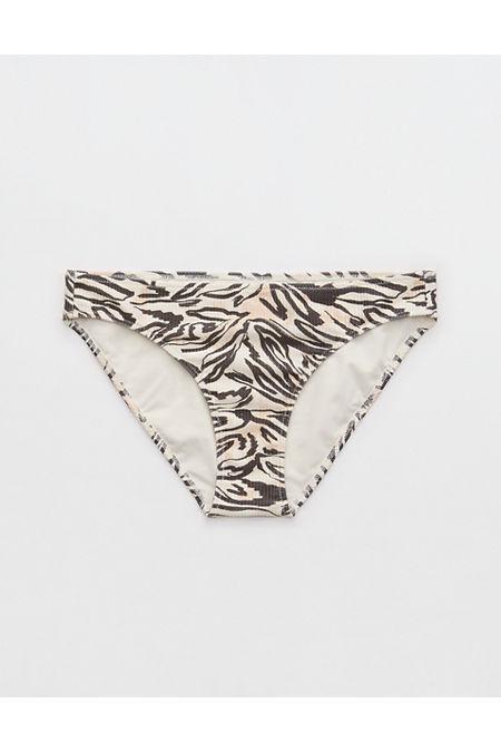 Aerie Shine Rib Full Coverage Bikini Bottom Women's Product Image