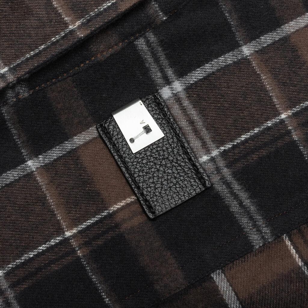 Plaid Logo Shirt - Brown/Black Male Product Image