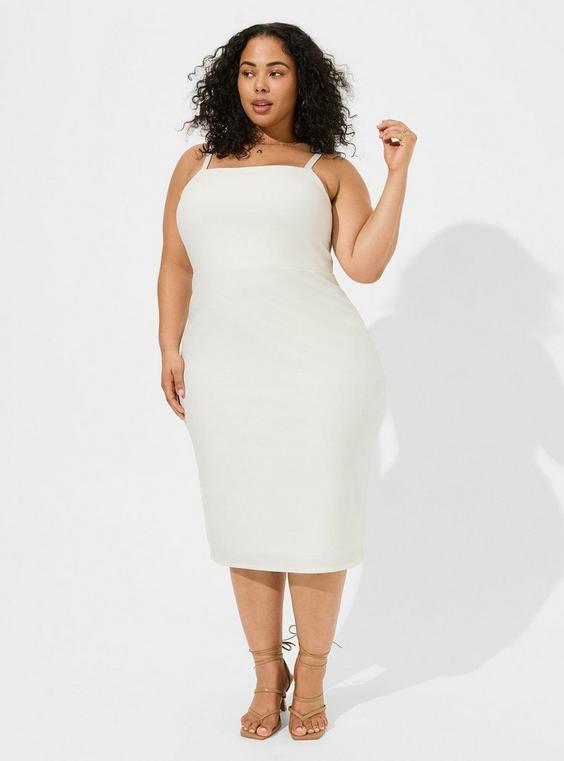 Midi Crepe High Neck Dress Product Image