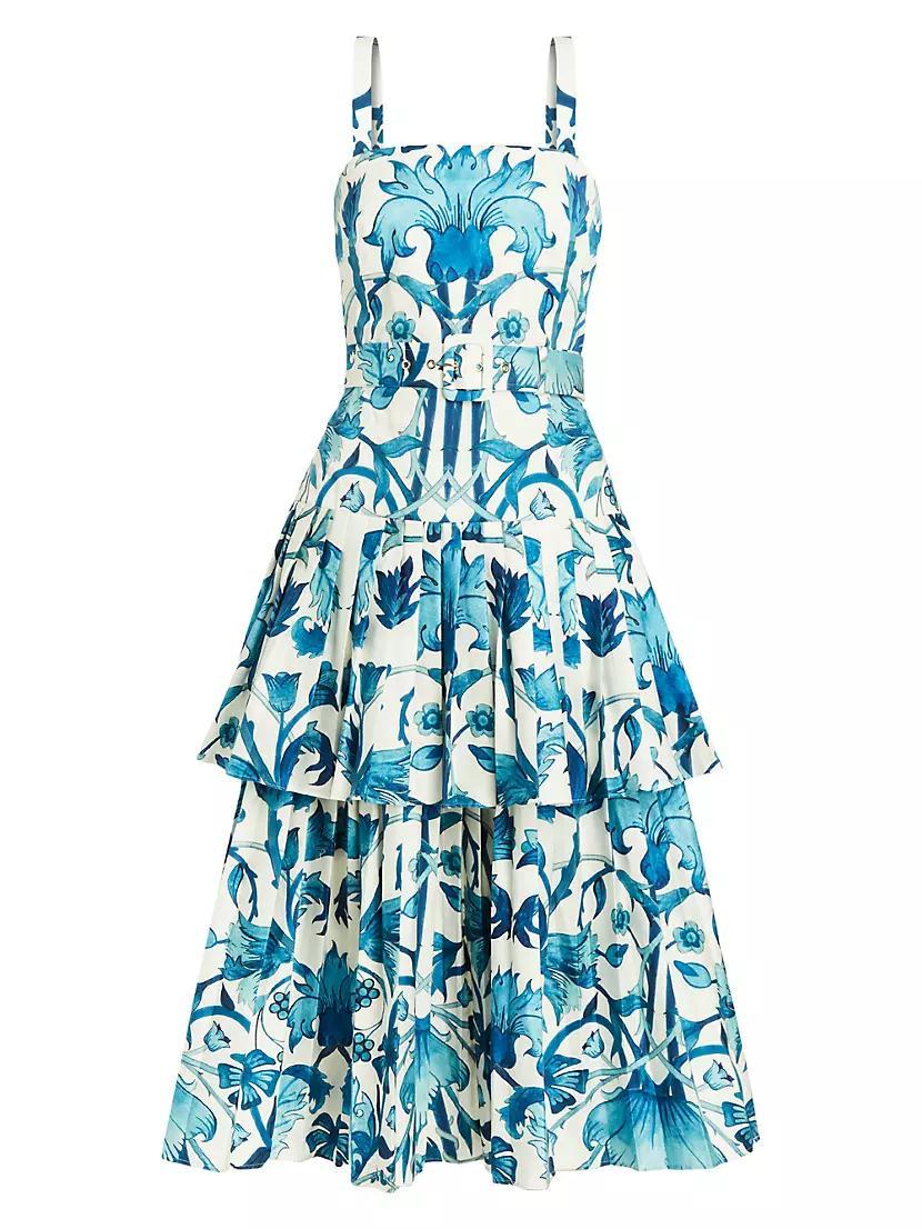 Virginie Floral Sleeveless Midi-Dress Product Image