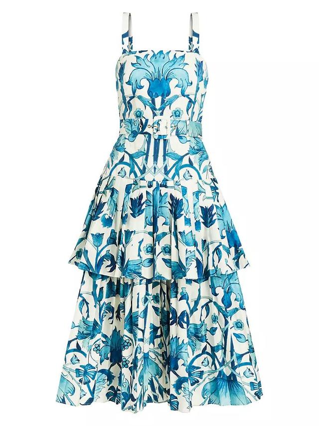 Virginie Floral Sleeveless Midi-Dress Product Image