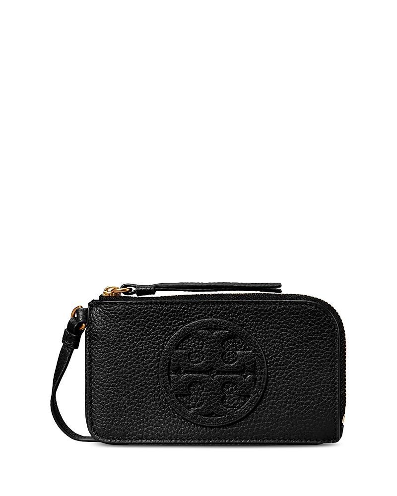 Tory Burch Miller Top Zip Leather Card Case Product Image