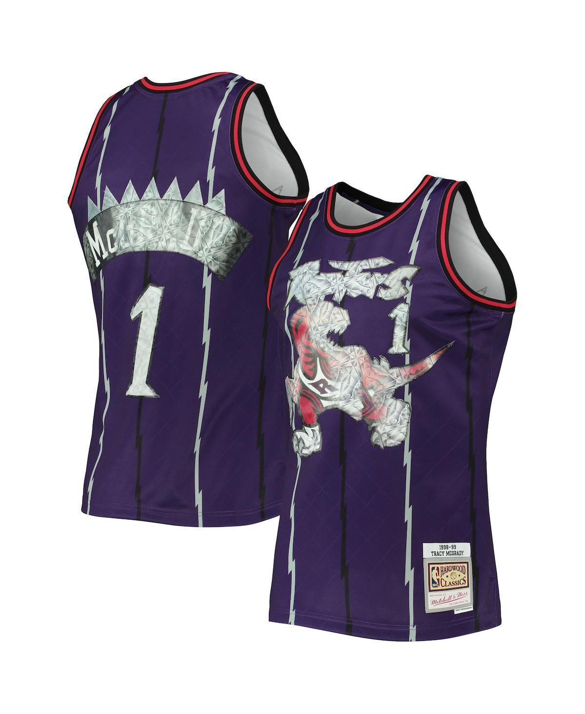 Mens Mitchell & Ness Tracy McGrady Purple Toronto Raptors 1998-99 Hardwood Classics 75th Anniversary Diamond Swingman Jersey - Purple Product Image