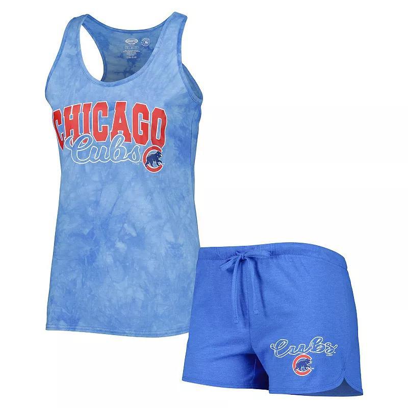 Womens Concepts Sport Royal Chicago Cubs Billboard Racerback Tank Top and Shorts Sleep Set Product Image