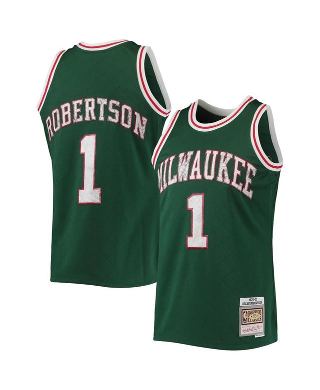 Mens Oscar Robertson Green Milwaukee Bucks 1970-71 Hardwood Classics 75th Anniversary Diamond Swingman Jersey - Green Product Image