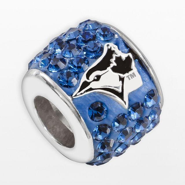 LogoArt Toronto Blue Jays Sterling Silver Crystal Logo Bead, Womens Product Image