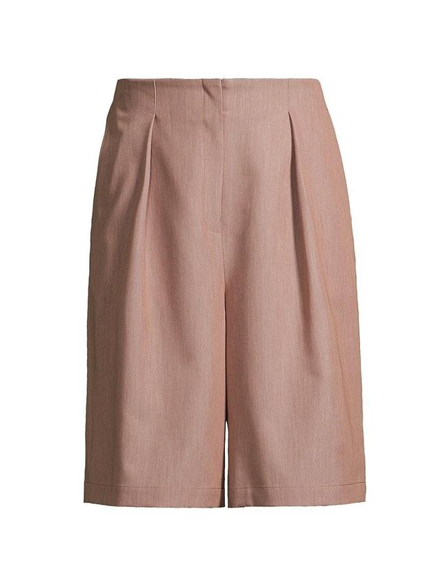 Womens Pleated Bermuda Shorts Product Image