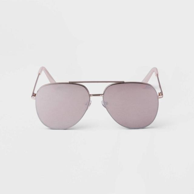 Womens Aviator Sunglasses - A New Day Rose Product Image