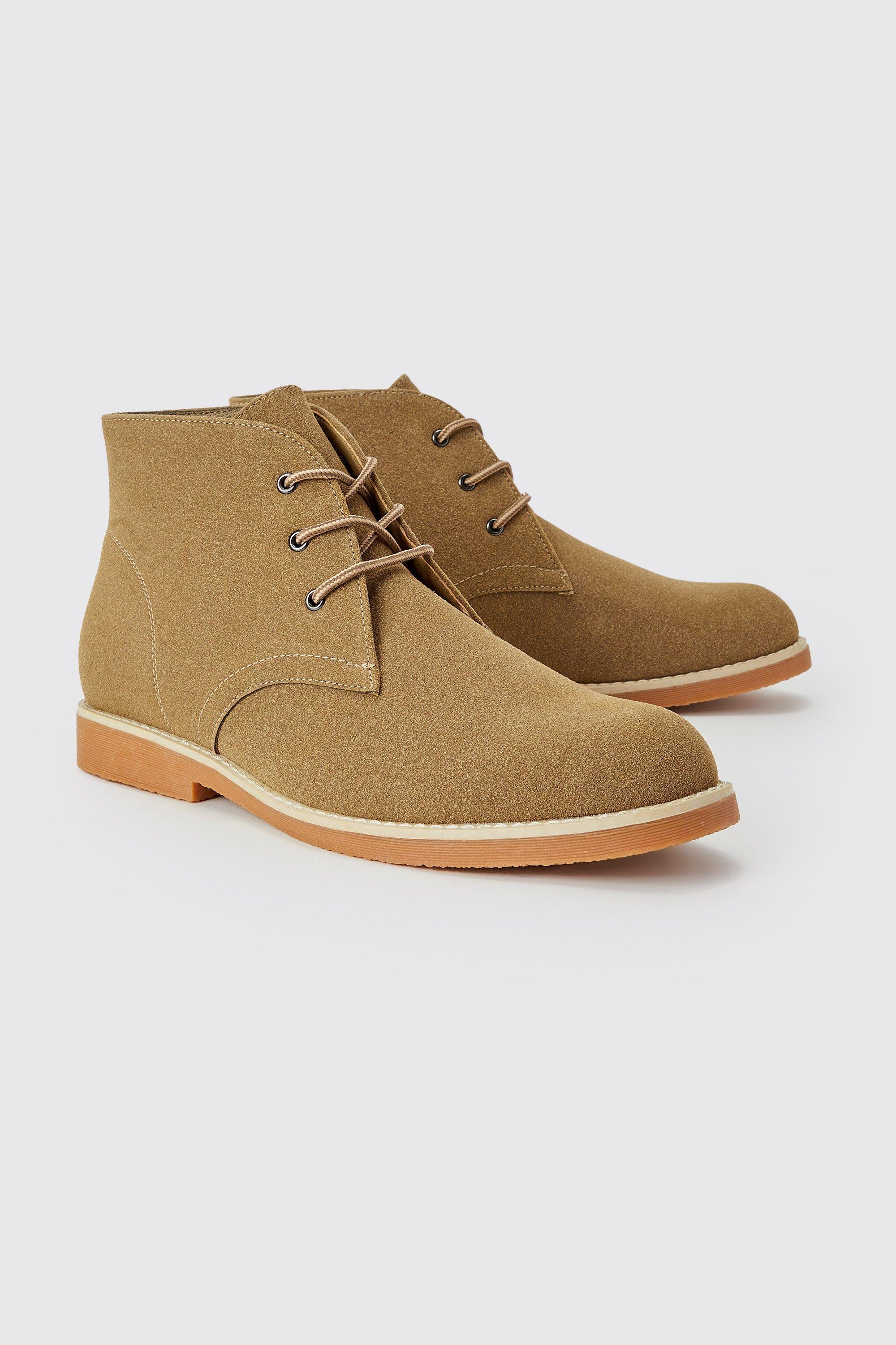 Faux Suede Chukka Boot | boohooMAN USA Product Image