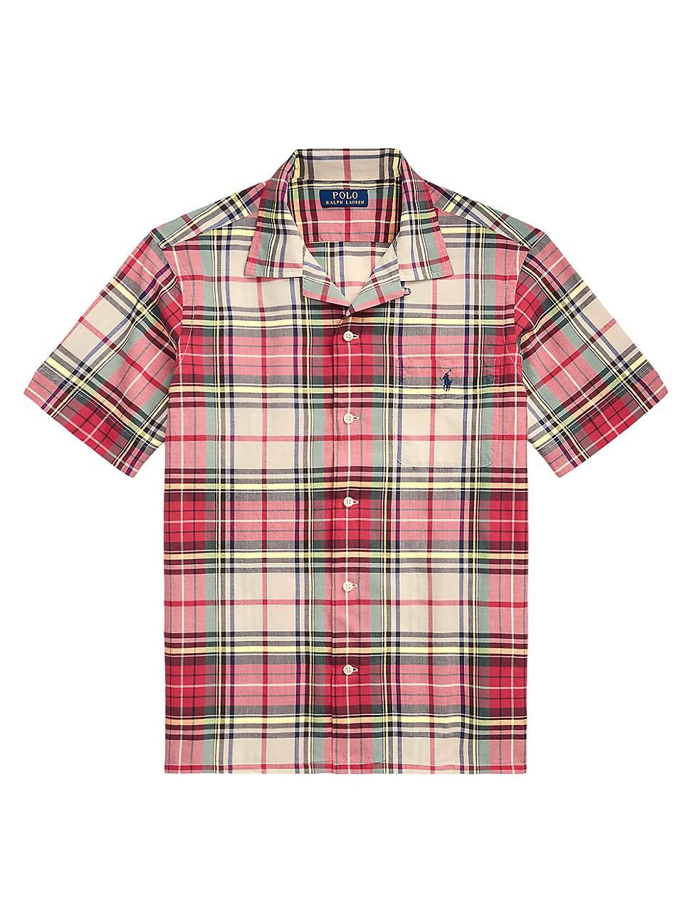 Mens Madras Short-Sleeve Sport Shirt Product Image