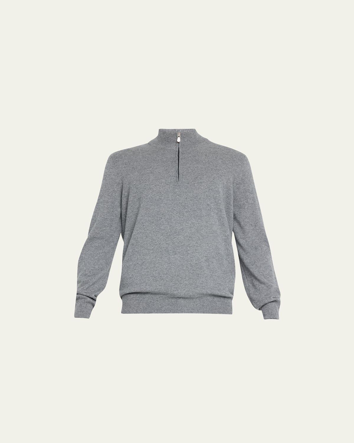 Mens Cashmere Quarter-Zip Sweater Product Image