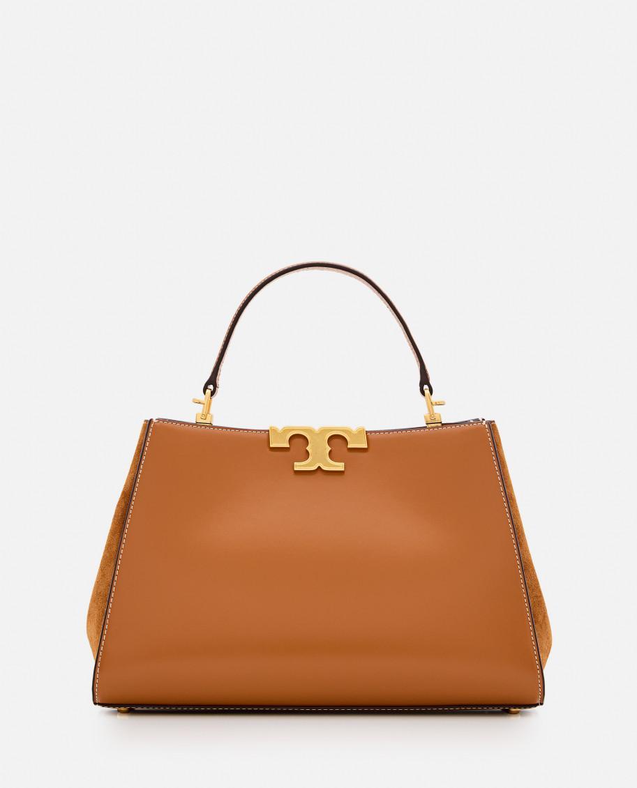 Mini Eleanor Leather Satchel In Brown Product Image