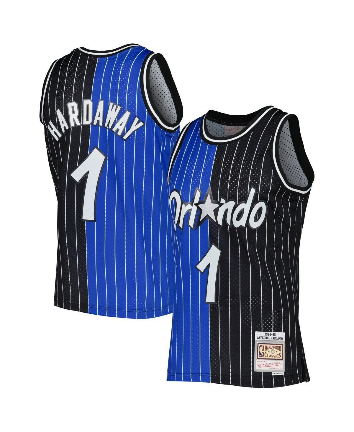 Mens Mitchell & Ness Penny Hardaway Blue, Black Orlando Magic Hardwood Classics 1994-95 Split Swingman Jersey - Blue, Black Product Image