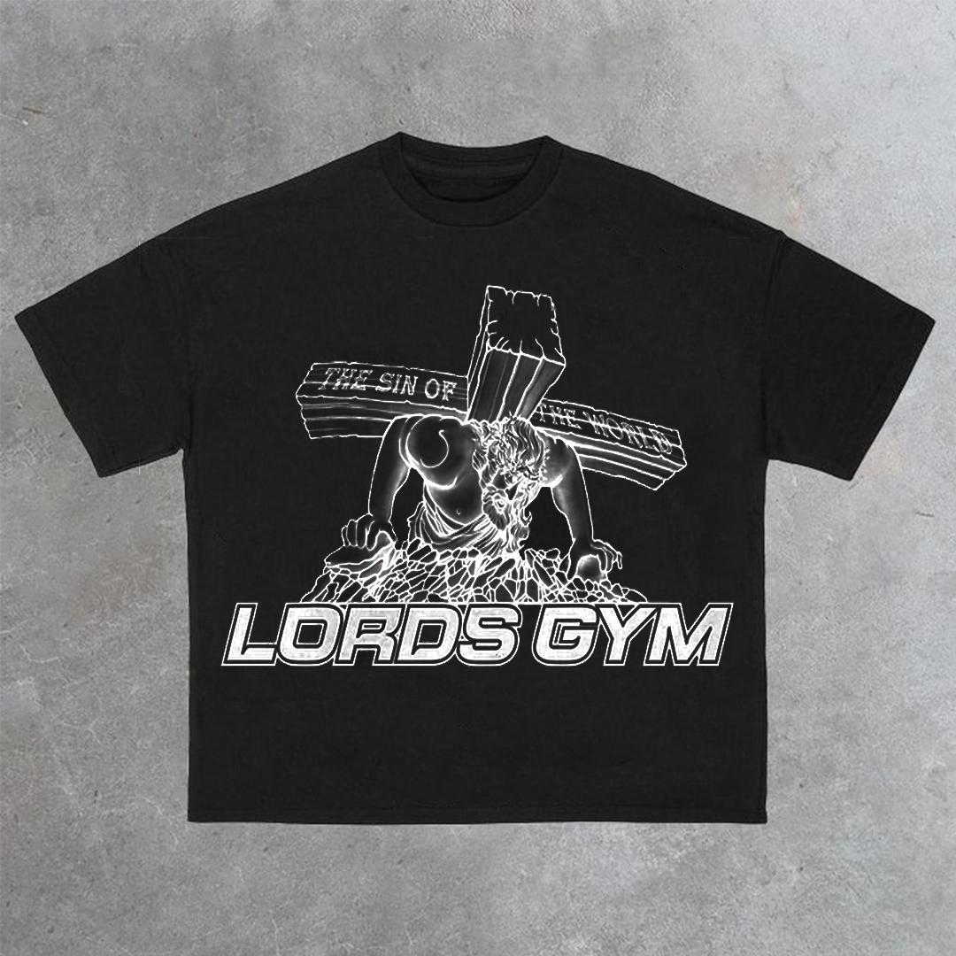 Vintage Jesus Lord's Gym Graphic Short Sleeve T-Shirt Product Image