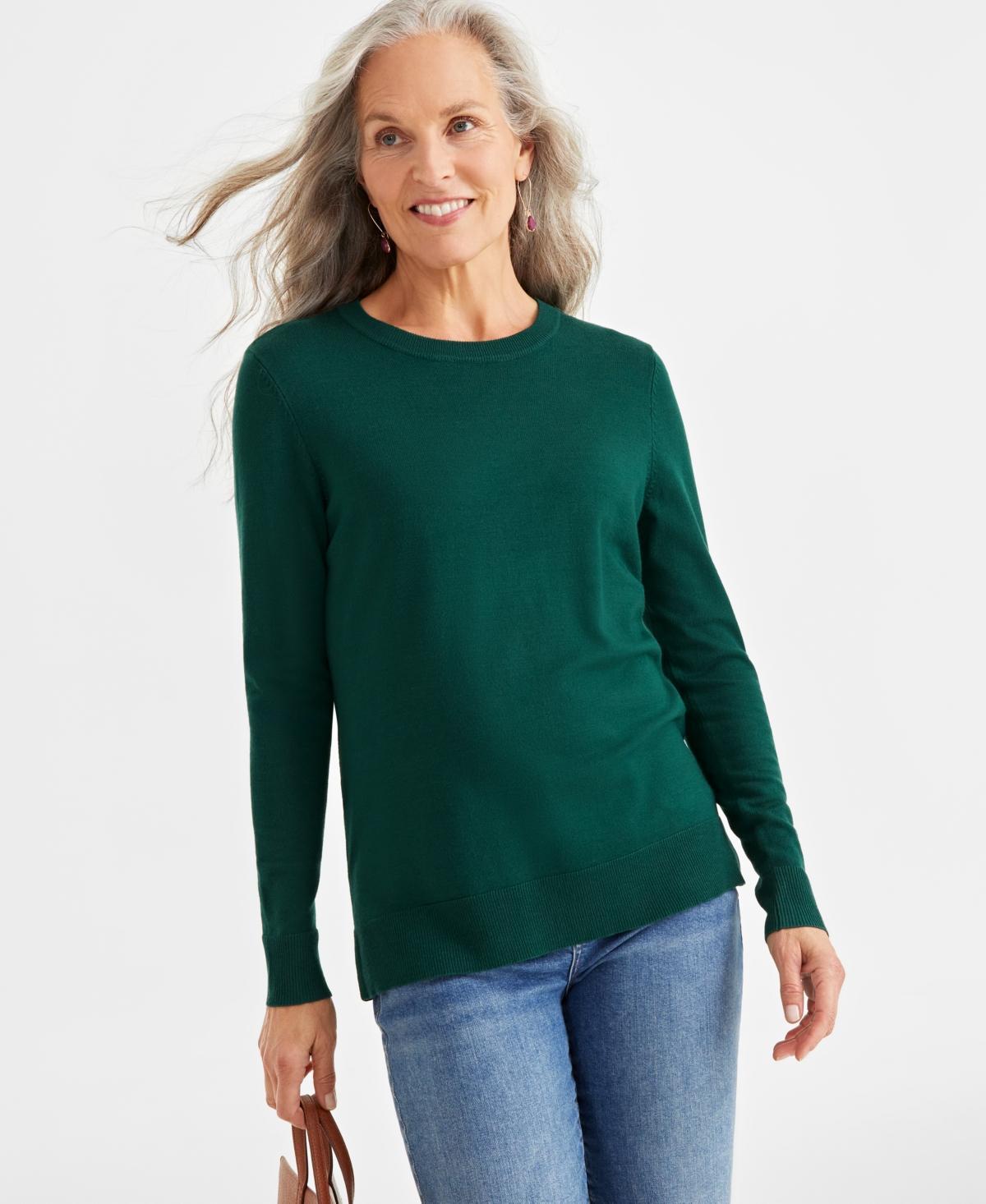 Style & Co Womens Long Sleeve Crewneck Sweater, Created for Macys Product Image