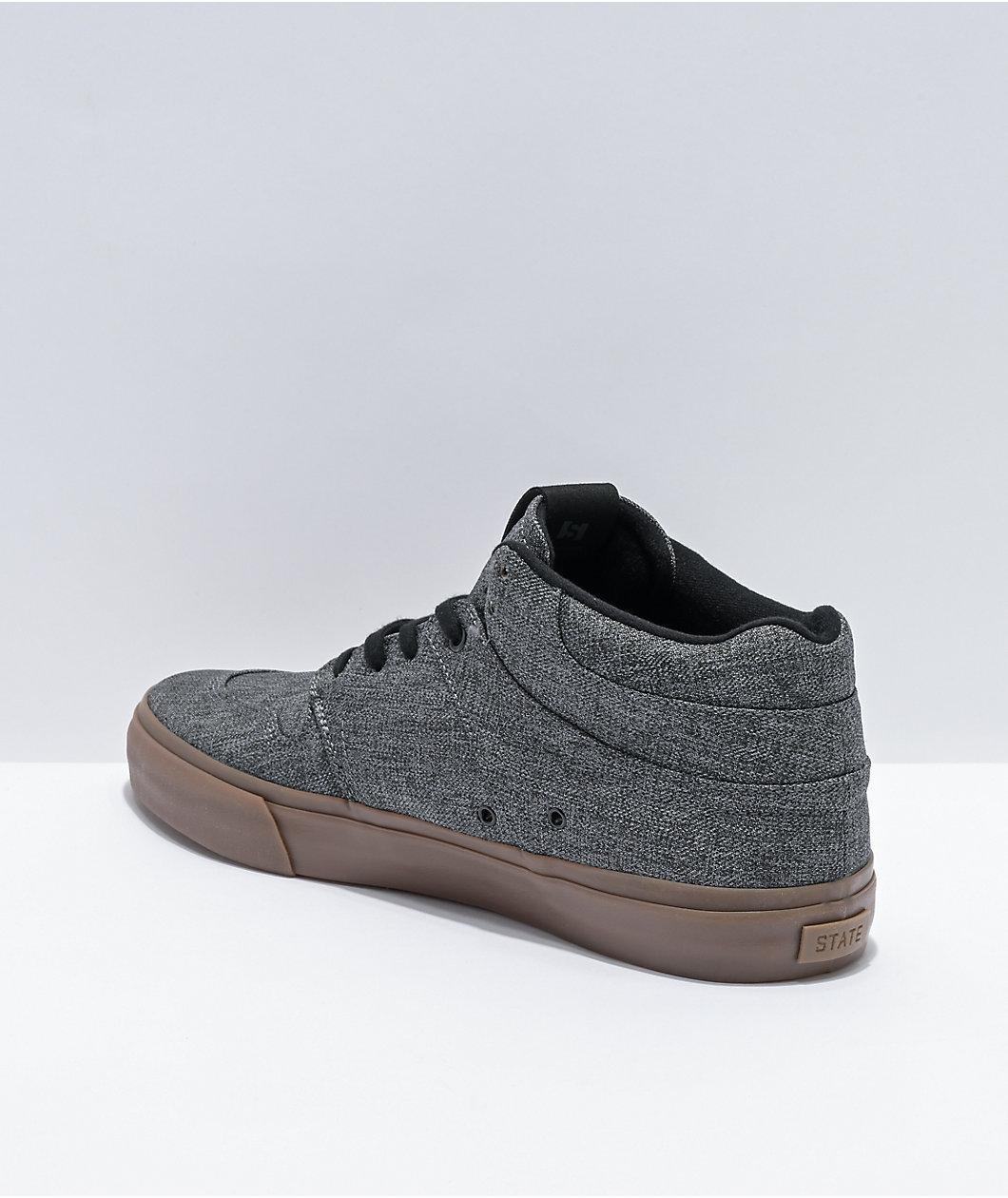 State Mercer Grey Chambray & Gum Skate Shoes Product Image