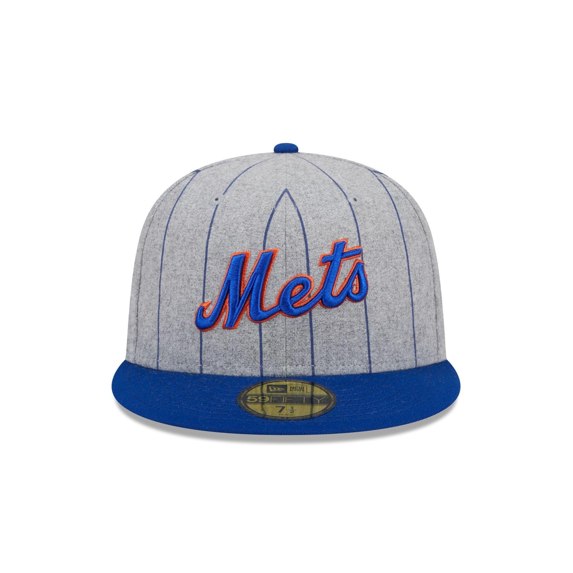 New York Mets Heather Pinstripe 59FIFTY Fitted Hat Male Product Image