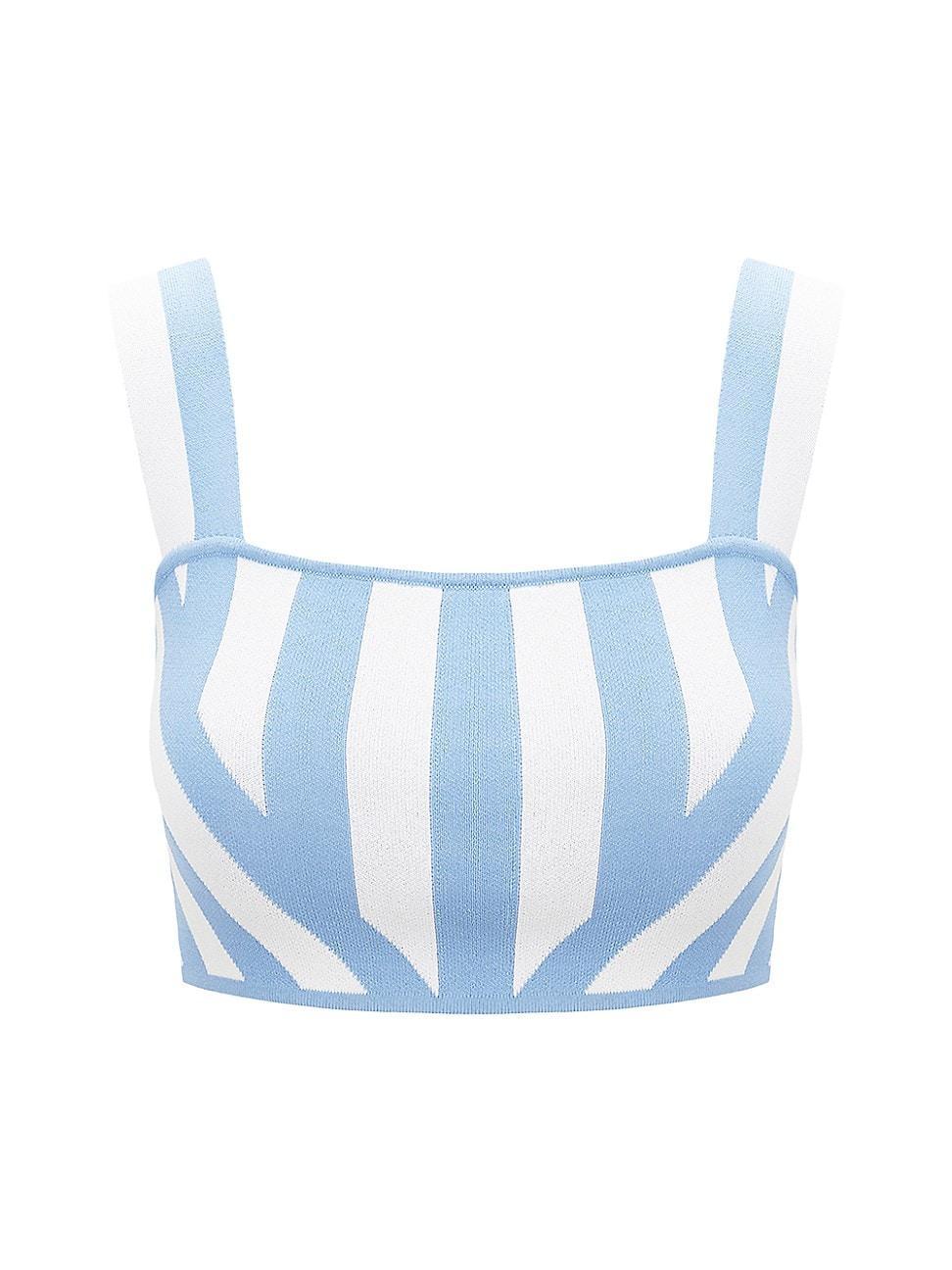 Womens Zola Stripe Crop Top Product Image