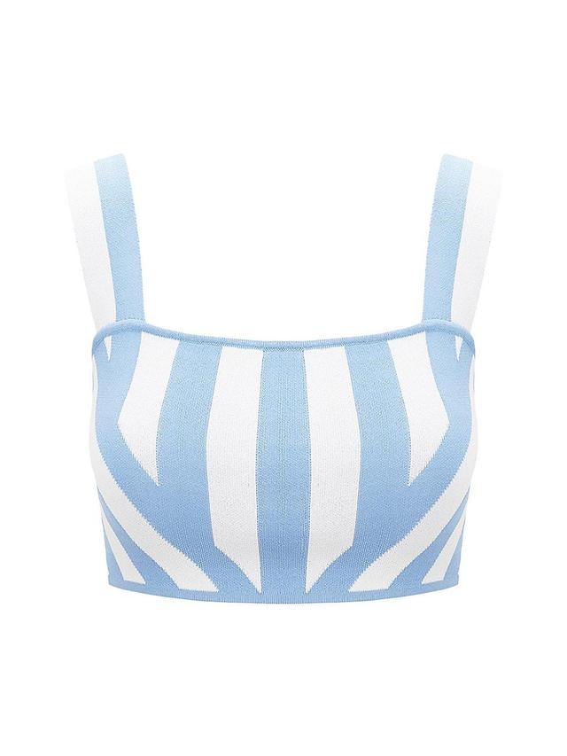 Womens Zola Stripe Crop Top Product Image