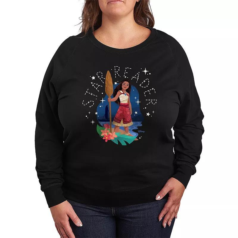 Disneys Moana 2 Plus Size Star Reader Lightweight French Terry Sweatshirt, Womens Product Image