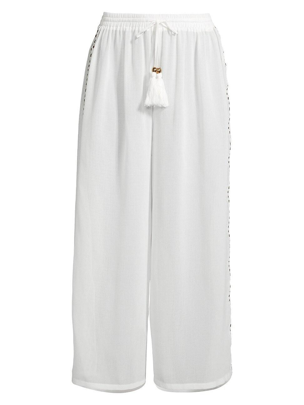 Womens Shelby Tassel Cover-Up Pants Product Image