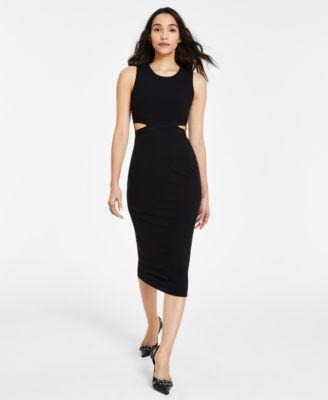 Women's Side-Cutout Sleeveless Knit Midi Dress, Created for Macy's Product Image