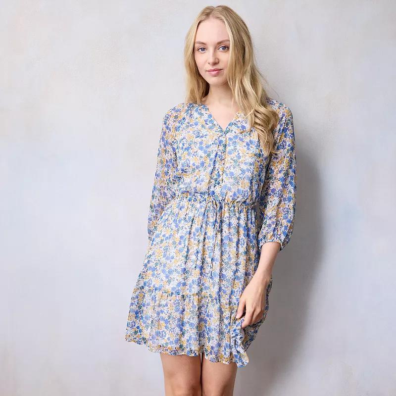 Womens LC Lauren Conrad Button Front Short Dress Product Image