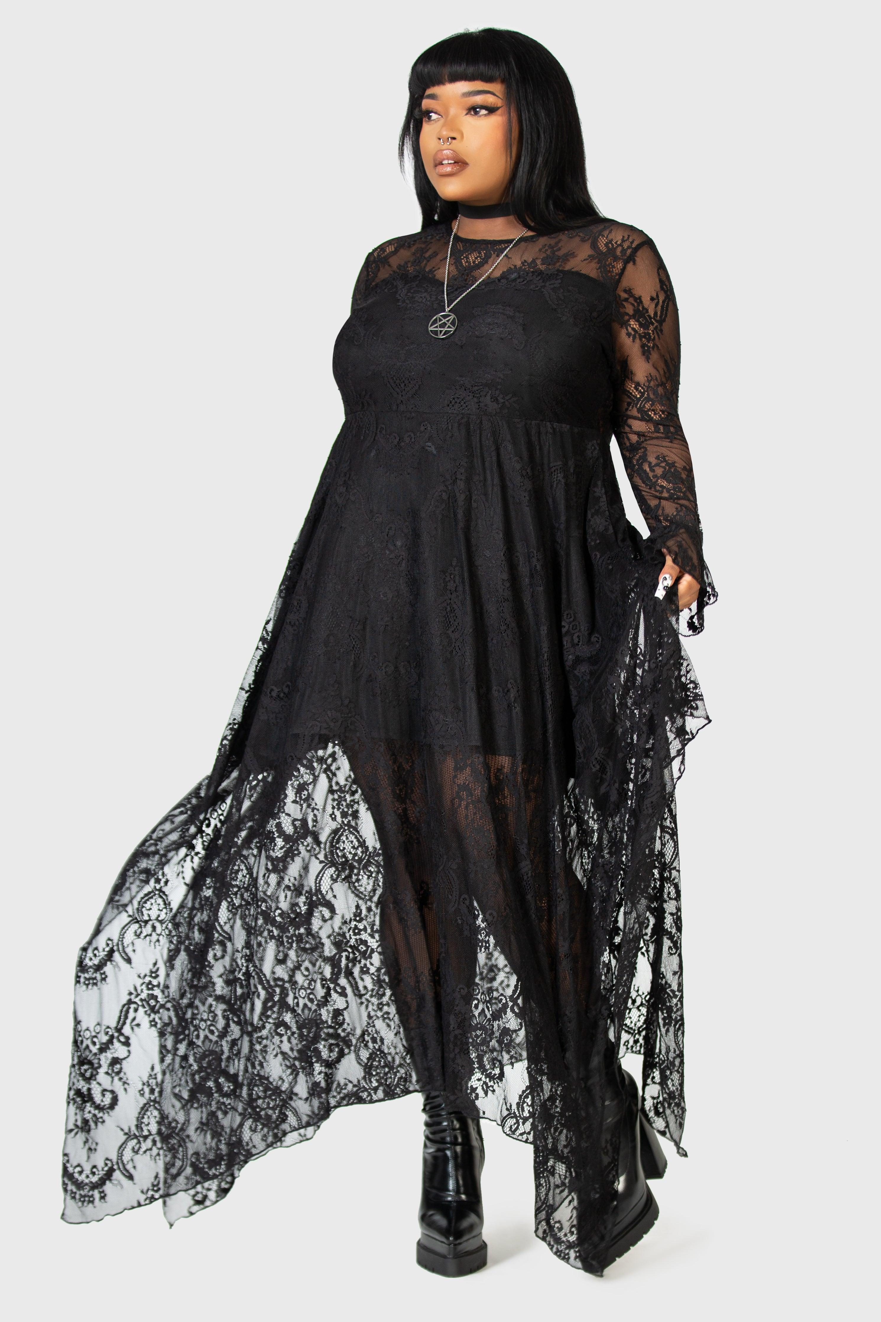 Shadow Figure Maxi Dress [PLUS] Female Product Image