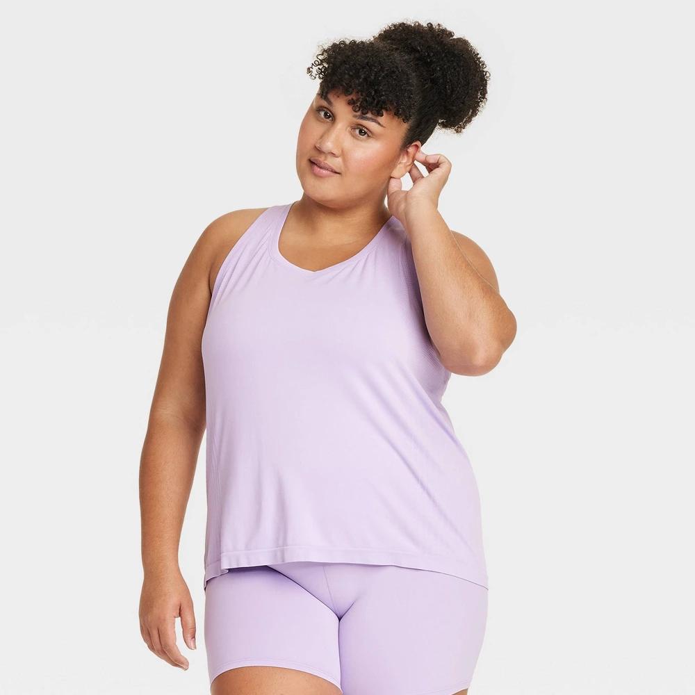 Womens Seamless Racerback Tank Top - All In Motion Purple 3X Product Image