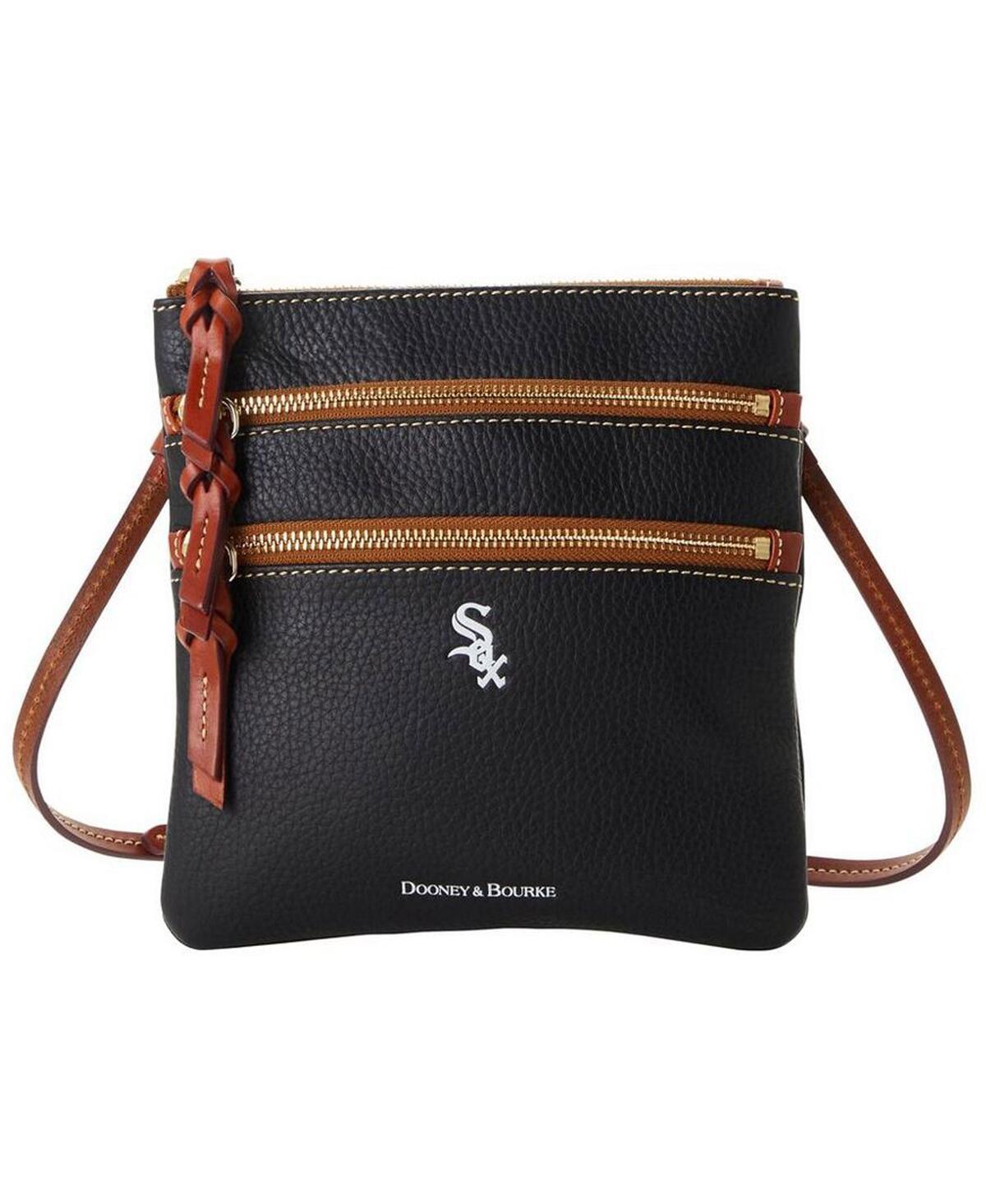 Womens Dooney & Bourke Chicago White Sox Pebble Triple-Zip Core Crossbody Purse Product Image