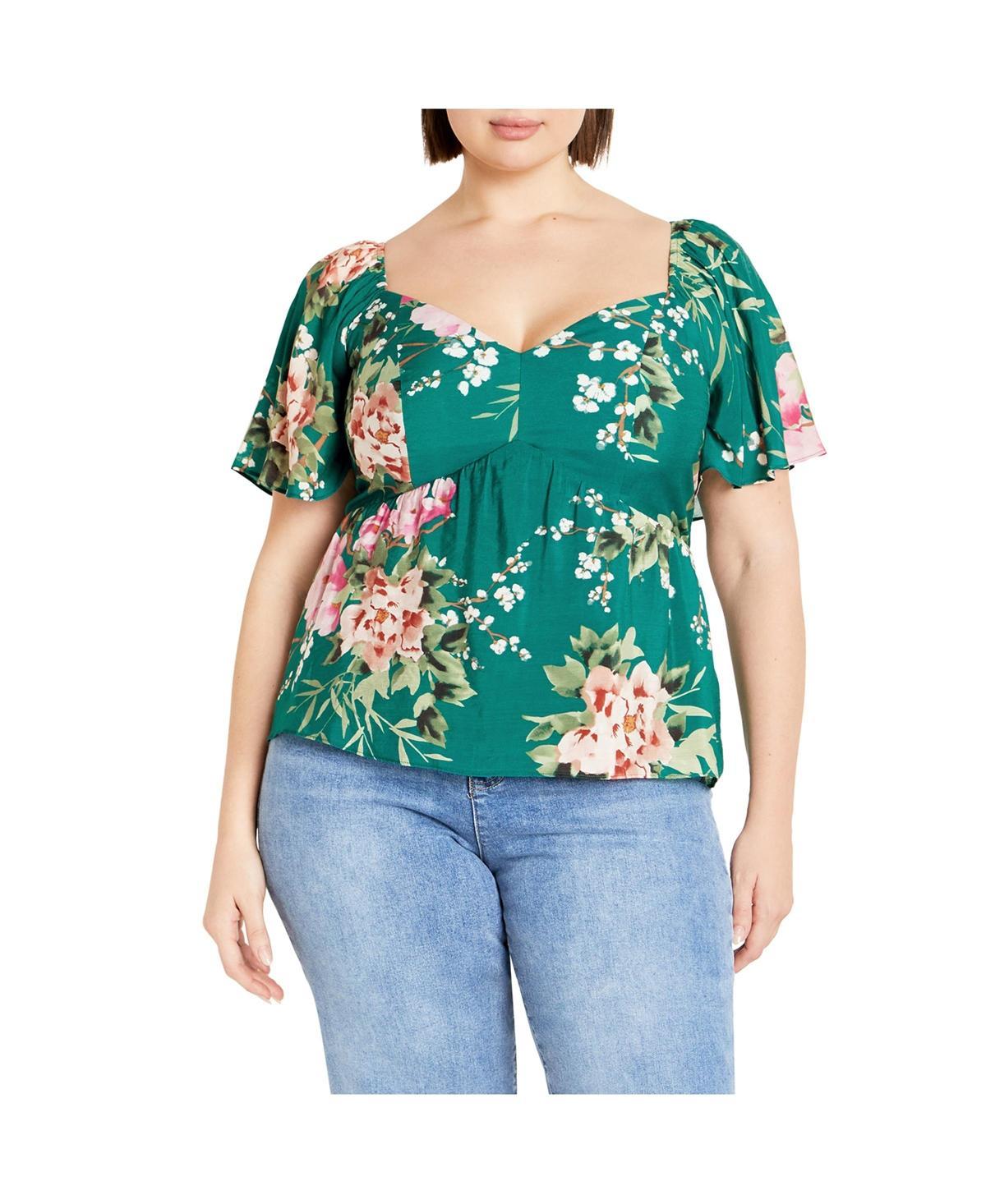 City Chic Womens Marci Print Top Product Image