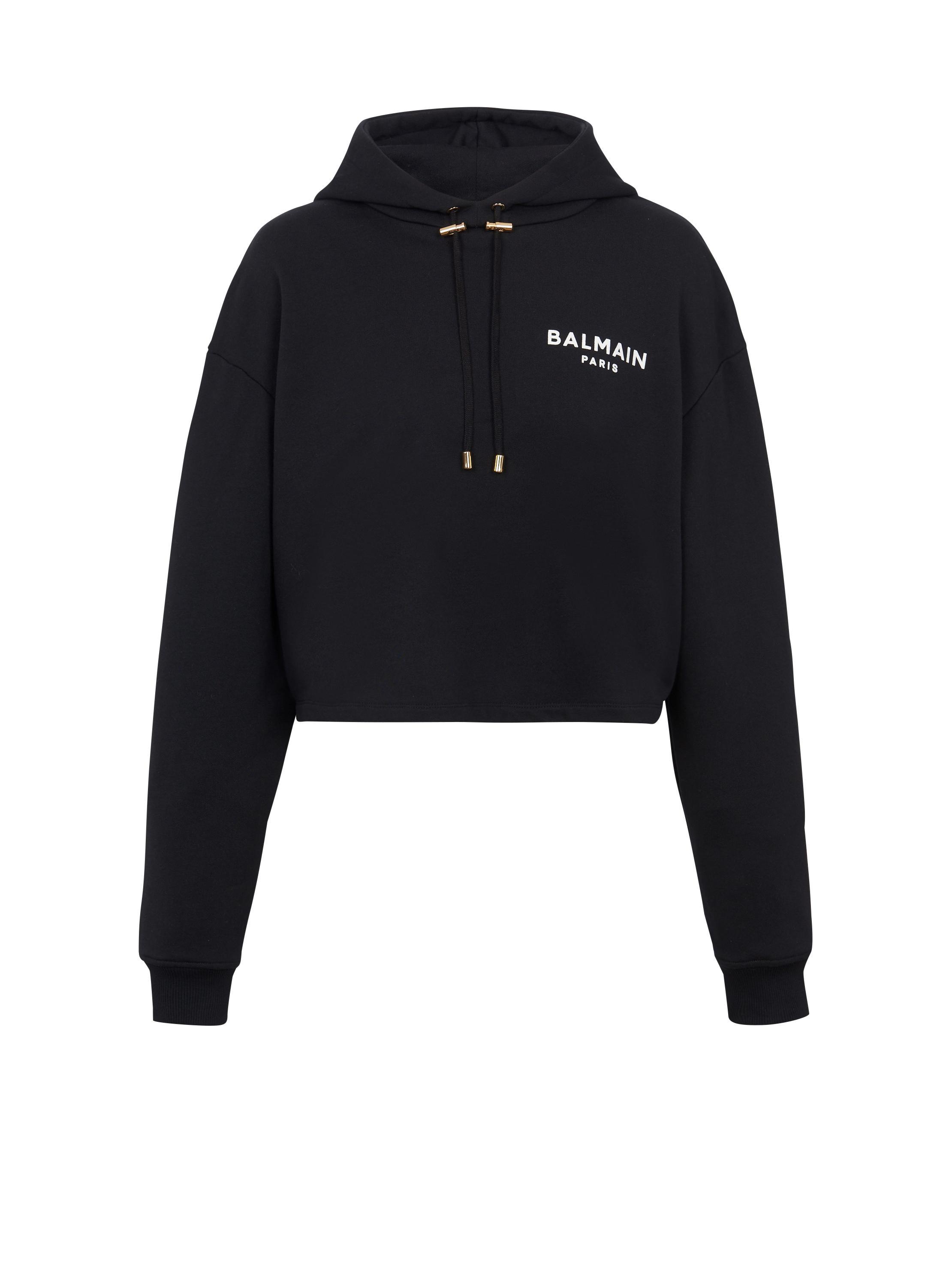 Flocked Balmain Paris hoodie Product Image