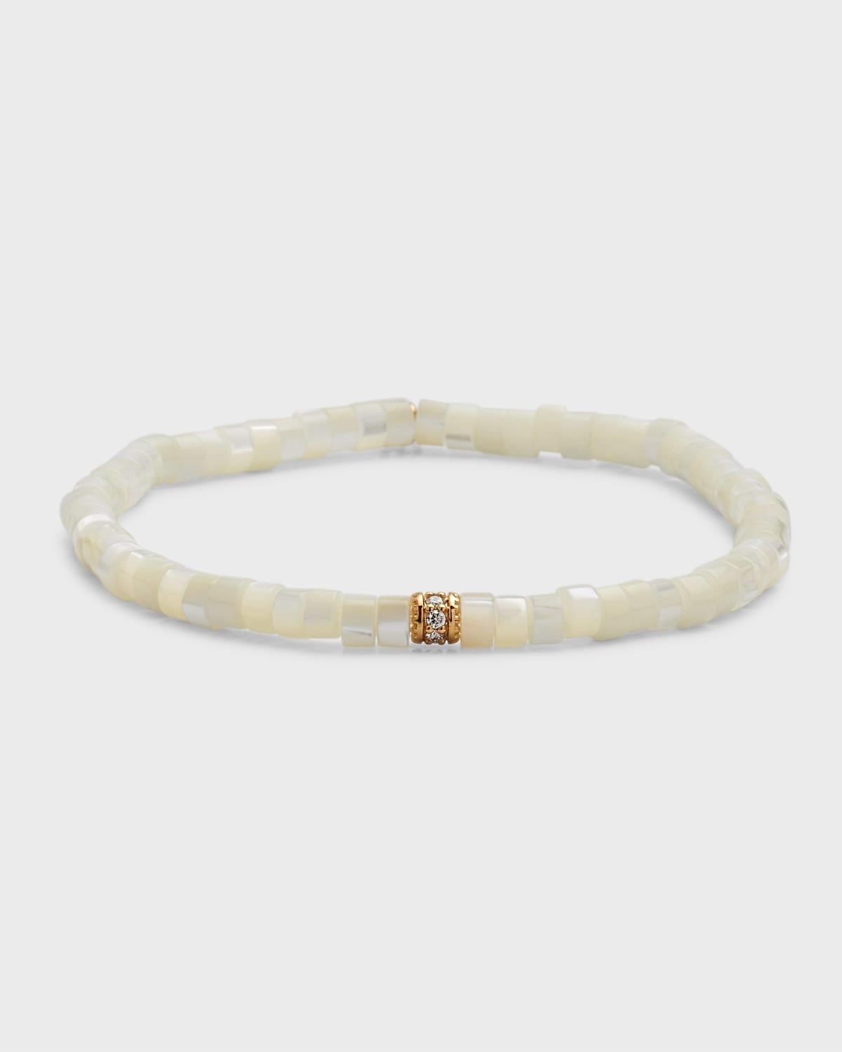 Womens 14K Gold, Diamond & Mother-Of-Pearl Bracelet Product Image