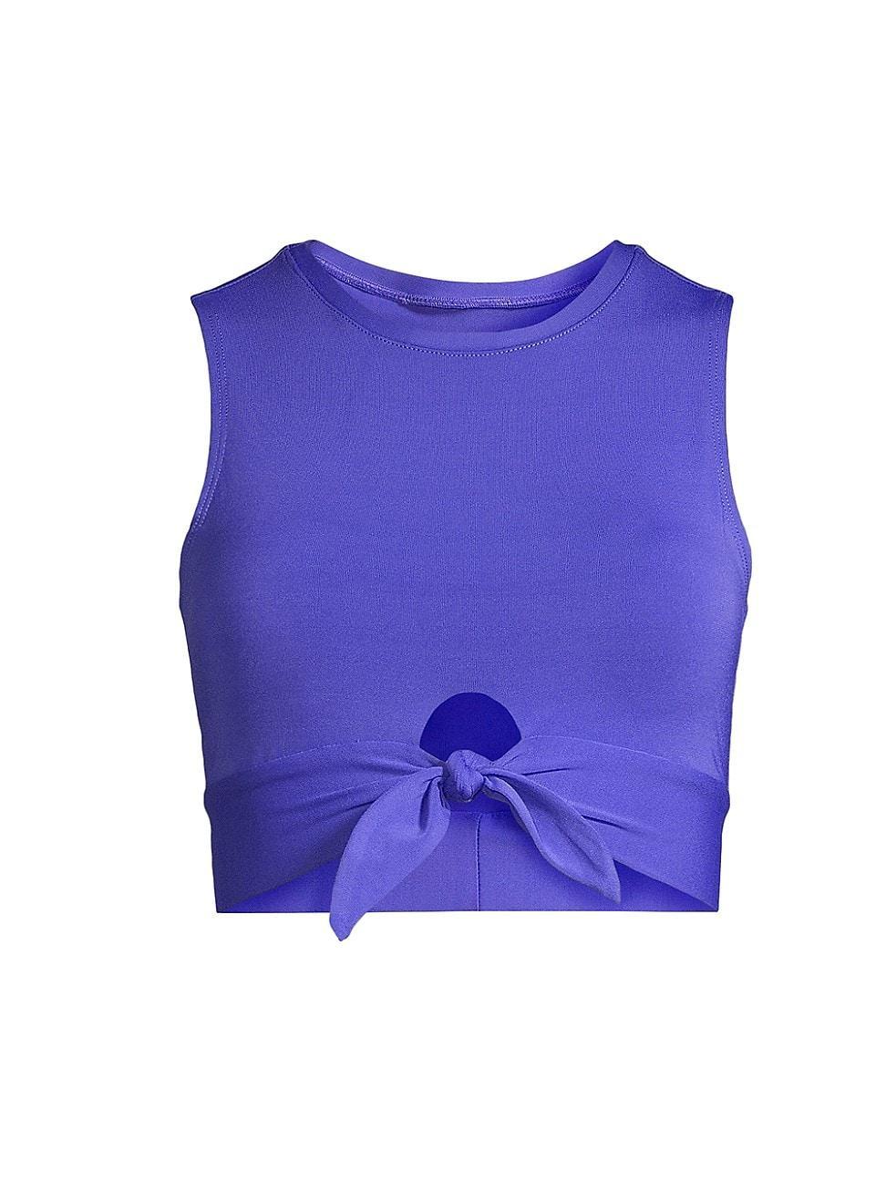 Womens Ava Cropped Swim Tank Top Product Image